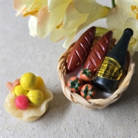 kurv-flute-flaske-skaal-frugt-miniature-dukkehusting